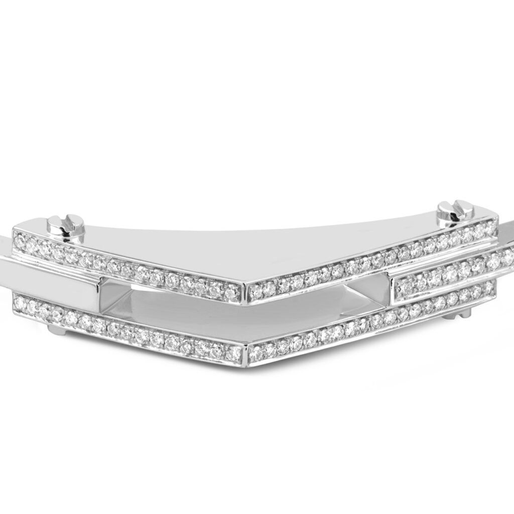 BANGLE CHROME WHITE DIAMONDS Rainbow K bangle-chrome-white-diamonds-rainbow-k