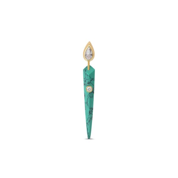 EARRING TRIBAL TURQUOISE