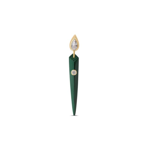 EARRING TRIBAL MALACHITE